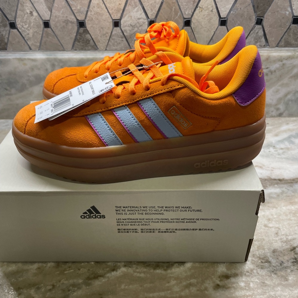 Adidas VL Court Bold Sneakers Sz 6.5 NWT - Picture 3 of 6